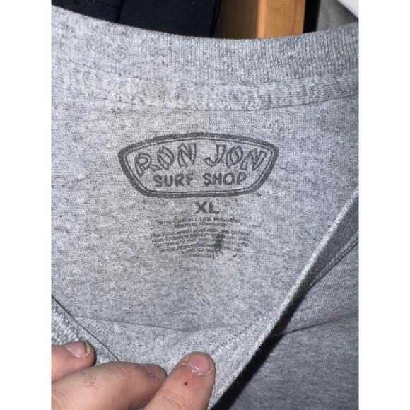 VTG Y2K Ron Jon Surf Shop Pocket T-Shirt Surf Grey Sz XL - Picture 4 of 5